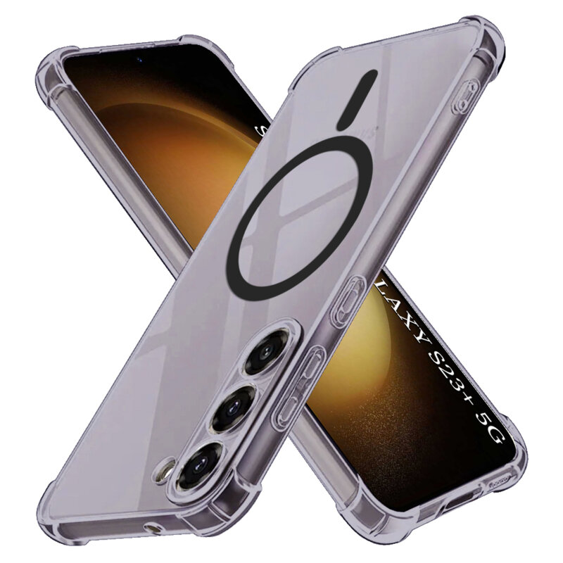 Husa Samsung Galaxy S23 Plus Techsuit Shockproof Clear Silicone MagSafe, fumuriu