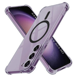 Husa Samsung Galaxy S23 Techsuit Shockproof Clear Silicone MagSafe, fumuriu