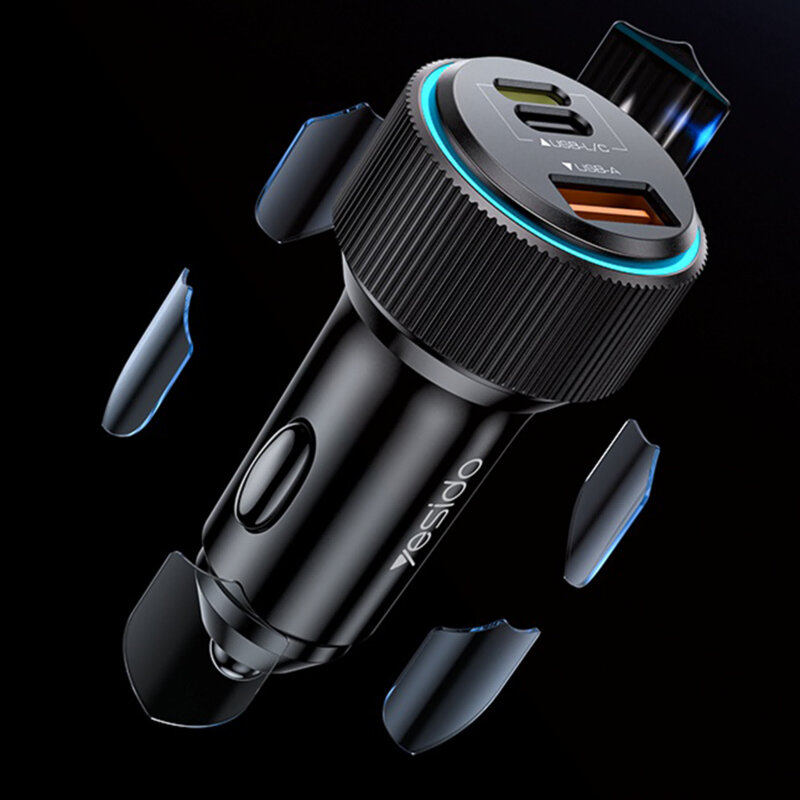 Incarcator auto + cablu Type-C la Lightning, 35W Yesido Y60