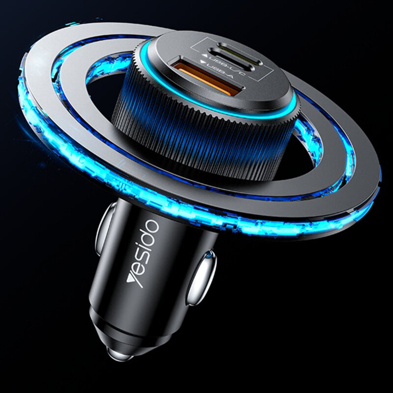 Incarcator auto + cablu Type-C la Lightning, 35W Yesido Y60