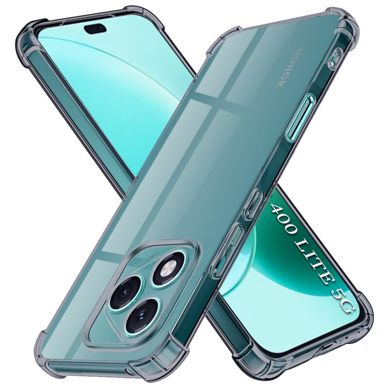 Husa Honor 400 Lite Techsuit Shockproof Clear Silicone, fumuriu