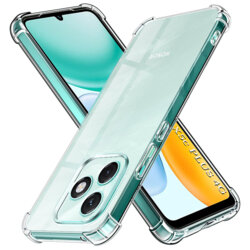 Husa Honor X5c Plus Techsuit Shockproof Clear Silicone, transparenta
