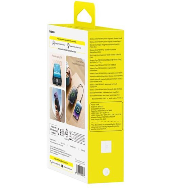 Mini baterie externa 20.000mAh, Baseus EnerFill FM41, negru, E0027U00