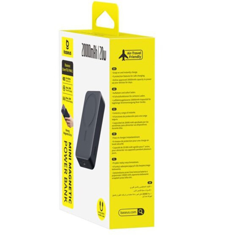 Mini baterie externa 20.000mAh, Baseus EnerFill FM41, negru, E0027U00