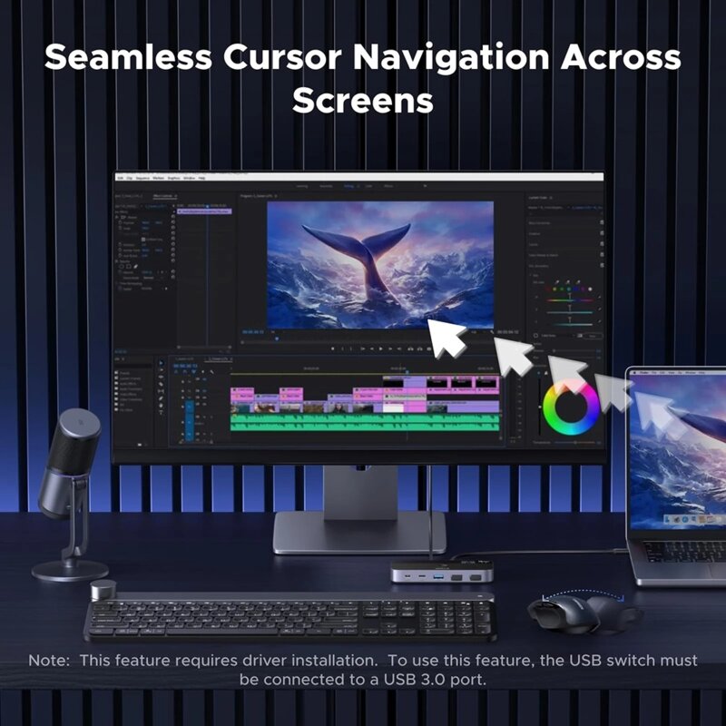 Adaptor, sharing switch Type-C, 3x USB Ugreen, 10Gbps, 45784
