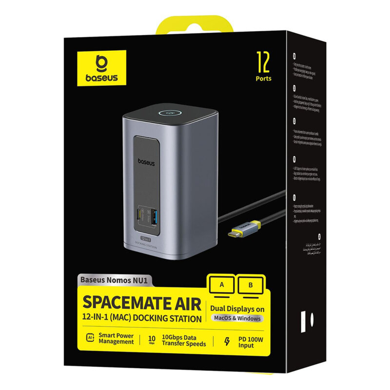 Docking station cu 12 porturi, Baseus Nomos NU1 Air, B0114400