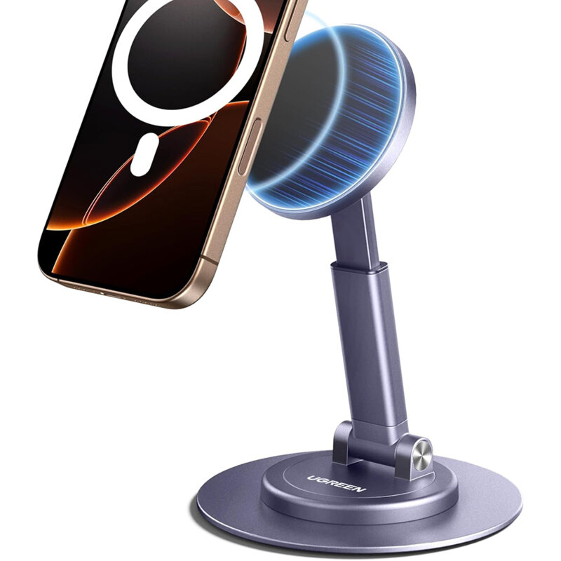 Suport birou magnetic pentru telefon, ajustabil Ugreen, gri, 65229