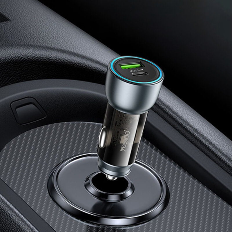 Incarcator auto bricheta USB 30W, Yesido Y49, gri