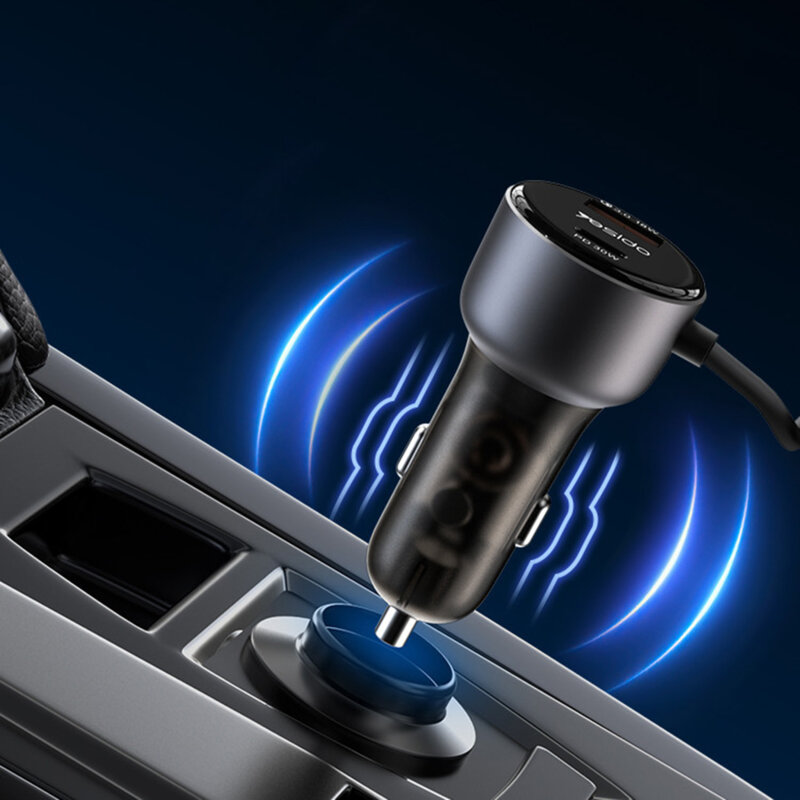 Incarcator auto bricheta + cablu Lightning, 50W, Yesido Y57