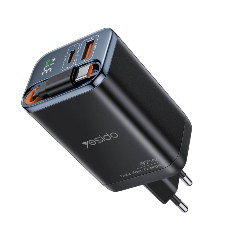 Incarcator USB, Type-C Fast Charge Yesido, 67W, YC100, negru