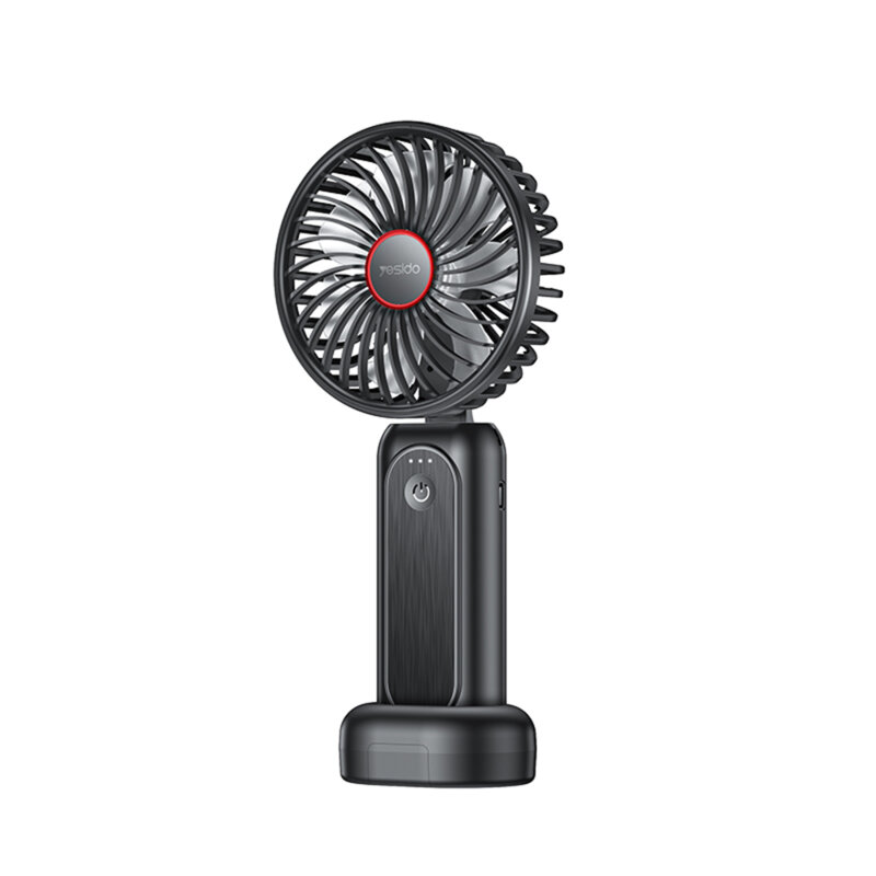 Ventilator portabil, baterie externa 4000mAh Yesido YF10, negru