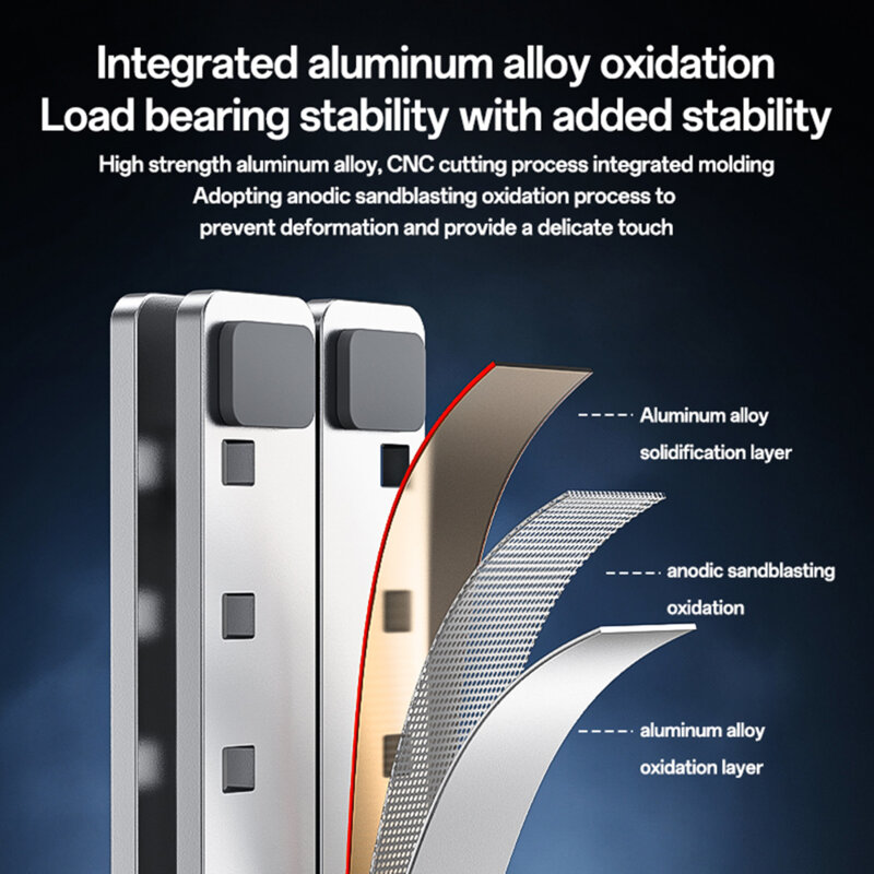 Suport laptop reglabil de birou Yesido LP07, argintiu