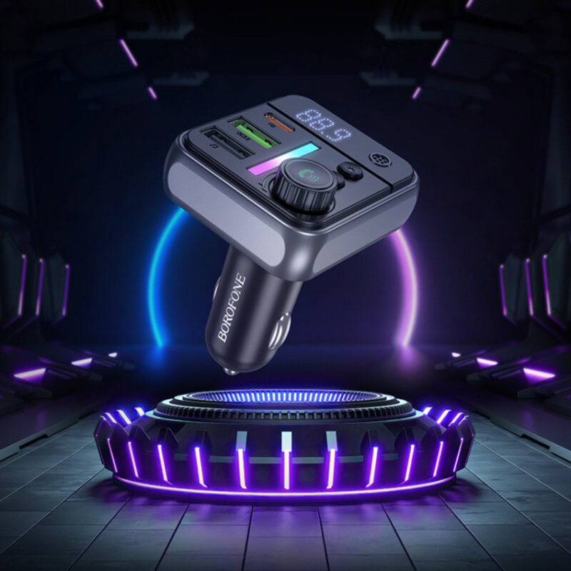 Modulator auto FM, incarcator masina Borofone Ascenso, BC50