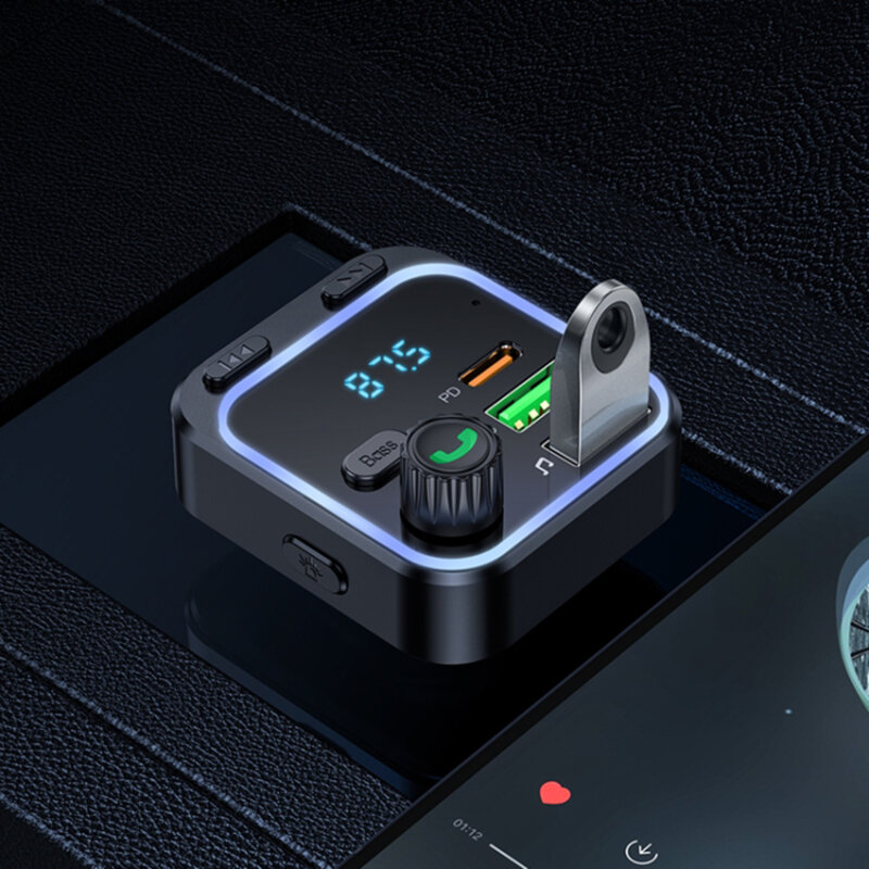 Modulator auto FM, incarcator masina Borofone Highway, BC53