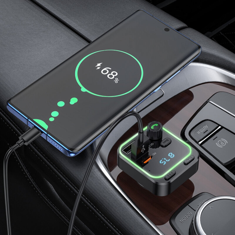 Modulator auto FM, incarcator masina Borofone Highway, BC53