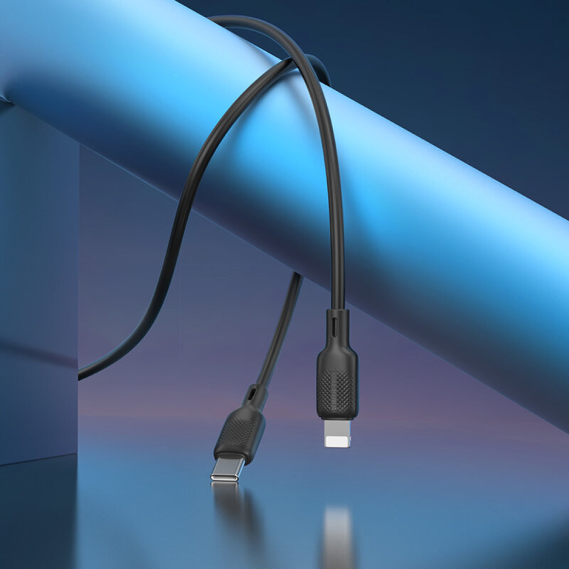 Cablu de incarcare iPhone 27W Borofone Lenny, negru, 2m, BX113