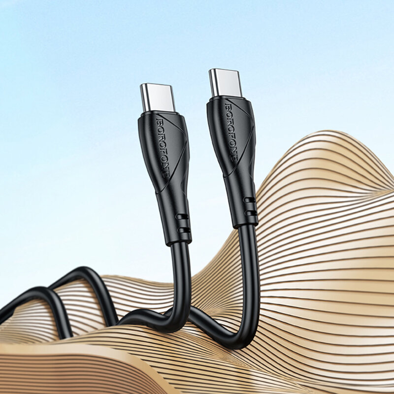 Cablu de incarcare Type-C 60W Borofone Energy, negru, BX121