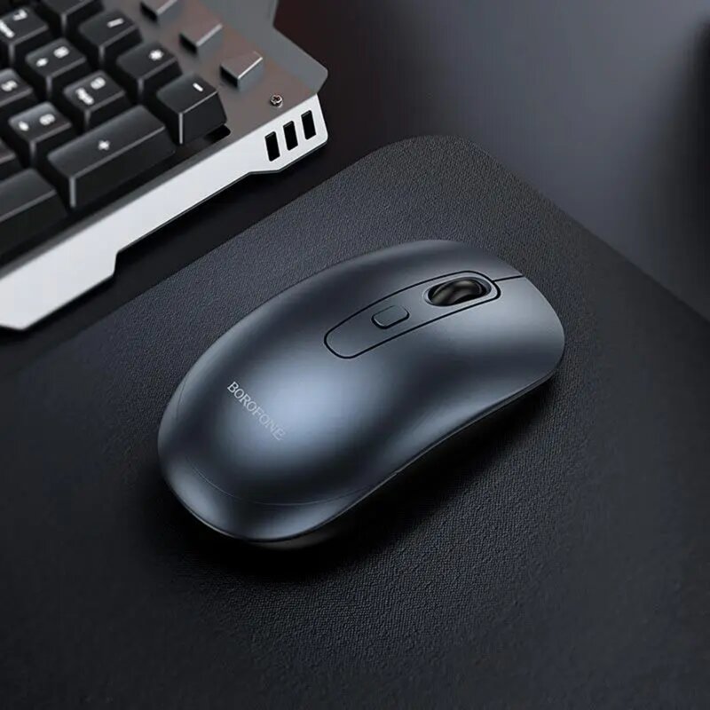 Mouse wireless 1600DPI, Borofone Winner, BG13, negru