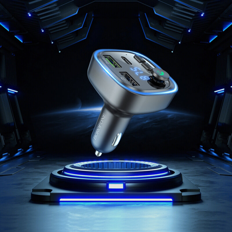 Modulator auto FM, incarcator masina Borofone Broad, BC48