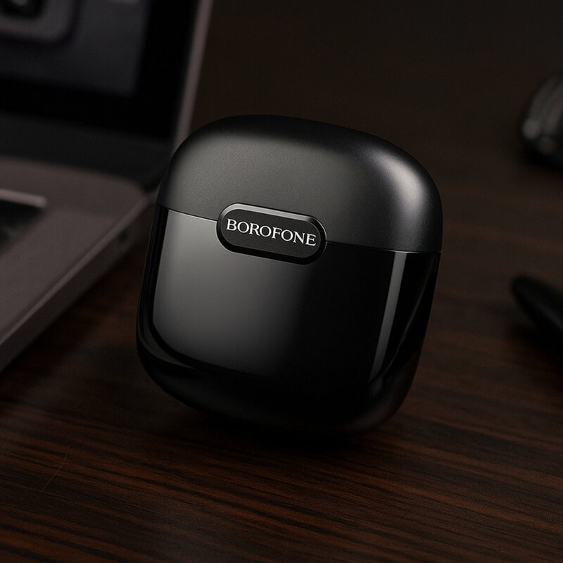 Casti Bluetooth TWS, Borofone Charm, BW29, negru