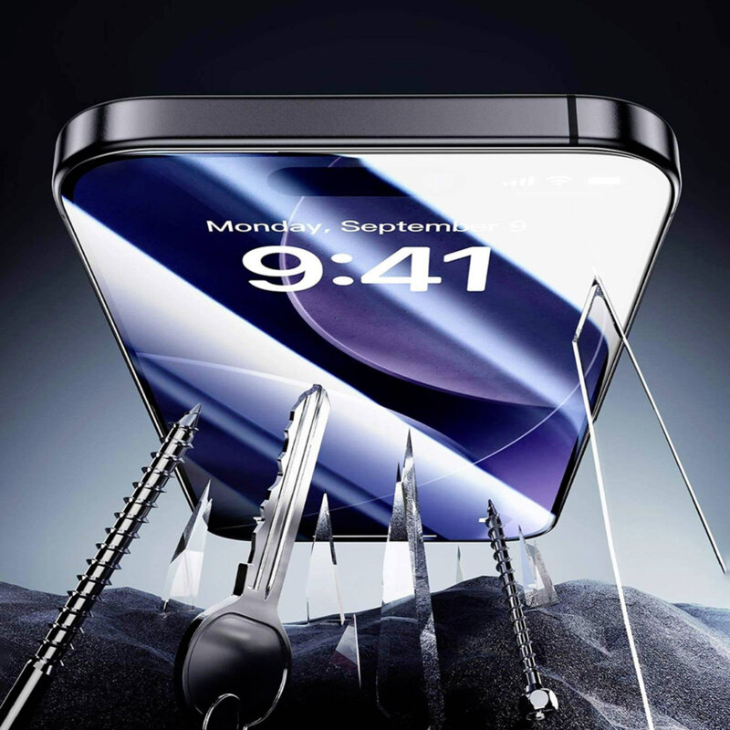 [Pachet 2x] Folie sticla iPhone 17 Pro ESR Armorite Screen Protector UltraFit, negru