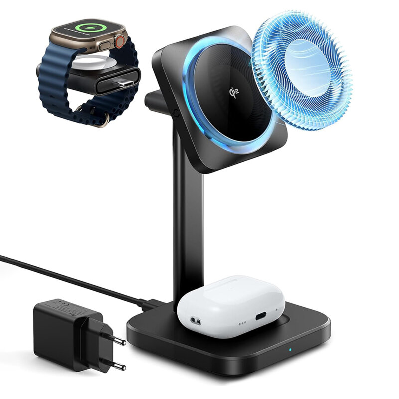 Statie incarcare cu adaptor, incarcator ceas detasabil ESR, 35W, negru