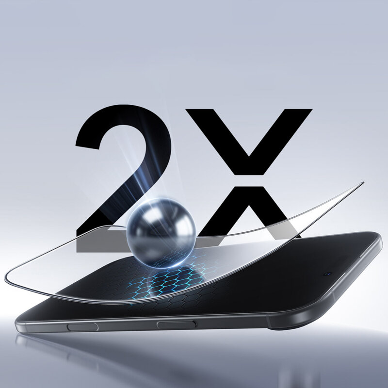 [Pachet 2x] Folie sticla iPhone 16 Pro ESR Tempered Glass UltraFit, negru