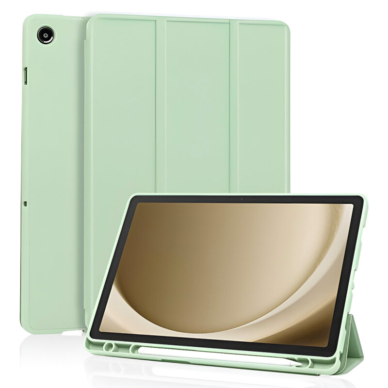 Husa Samsung Galaxy Tab A11 Plus Techsuit Flex Trifold Pen, verde deschis