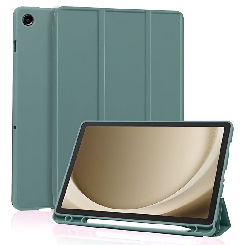 Husa Samsung Galaxy Tab A9 Plus Techsuit Flex Trifold Pen, verde inchis