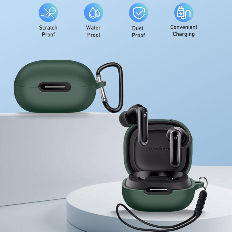 Husa AirPods 2 Techsuit Silicone Case, negru