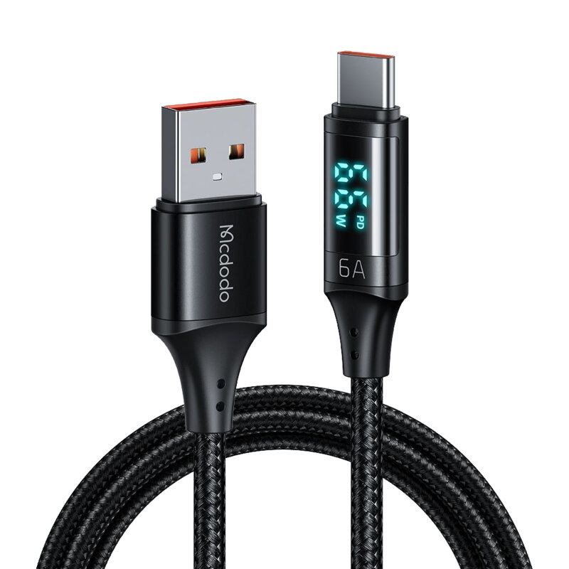 Cablu de date USB la Type-C, 6A, 1.2m, Mcdodo, CA-1080, negru