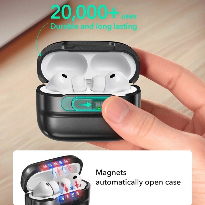 Husa Apple AirPods Pro 3 ESR Pulse Magnetic FlickLock, gri