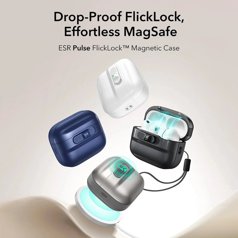 Husa Apple AirPods Pro 3 ESR Pulse Magnetic FlickLock, alb