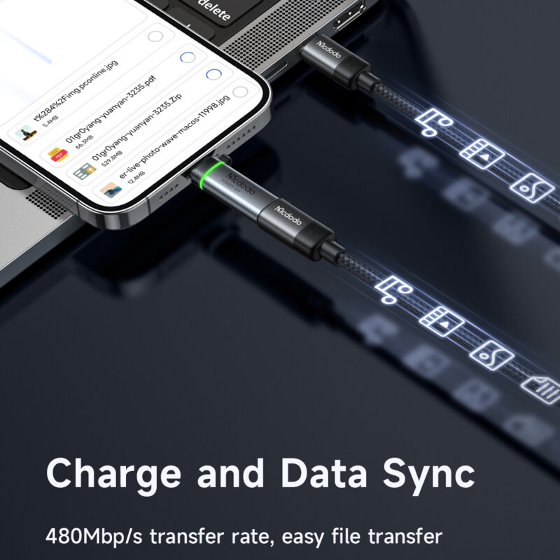 Adaptor Type-C la Lightning 3A, 480Mbps, 36W Mcdodo, OT-2590, negru