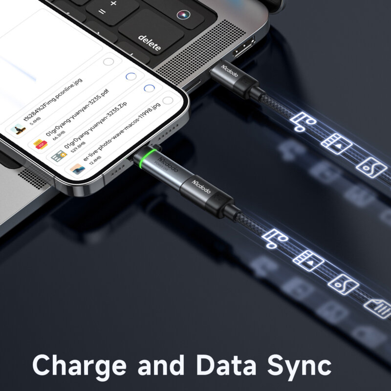 Adaptor Lightning la Type-C 3A, 480Mbps, 60W Mcdodo, OT-6010, negru