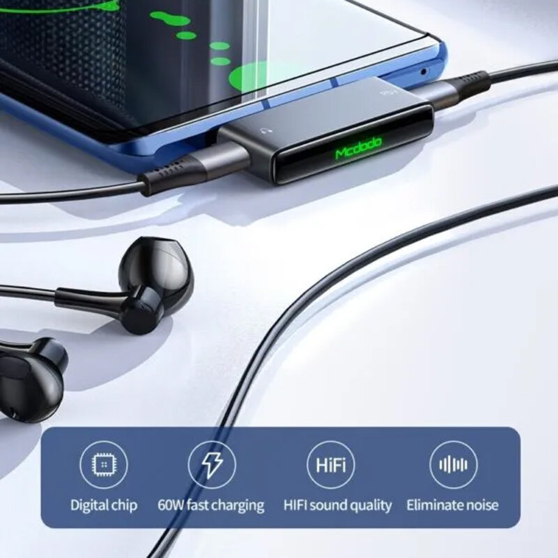 Adaptor audio 2in1 Type-C, Hi-Res, DAC, Fast Charge Mcdodo, CA-7670
