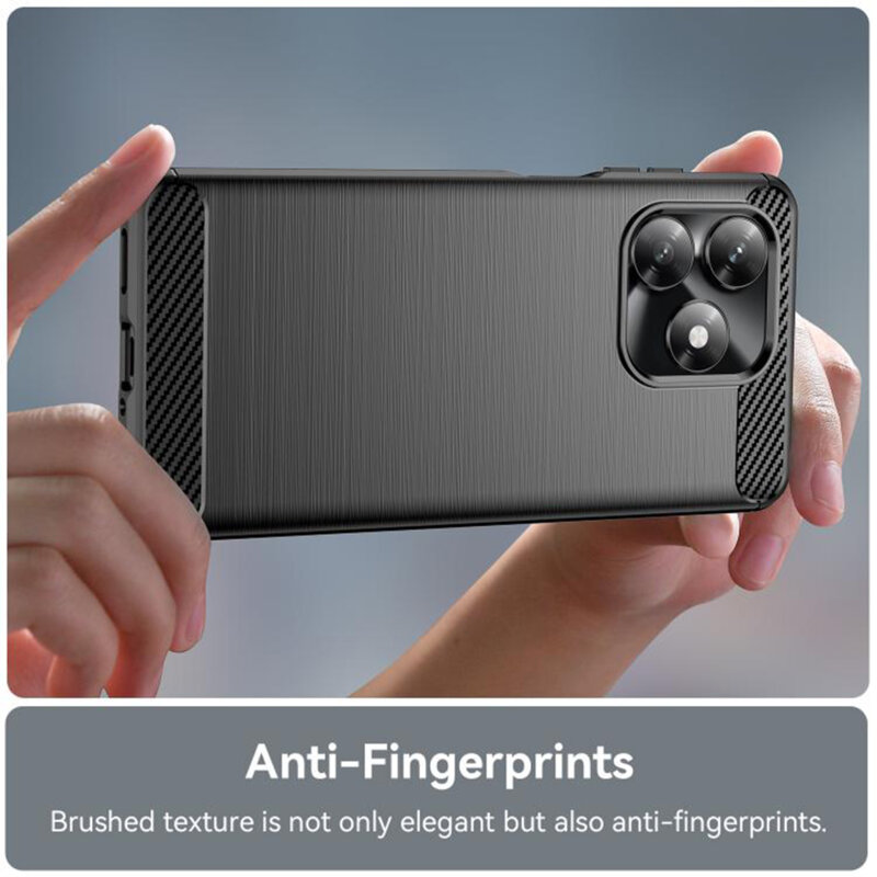 Husa Honor X5c Plus Techsuit Carbon Silicone, negru