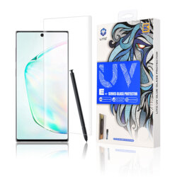 Folie Sticla Samsung Galaxy Note 10 Plus Lito UV Glue 9H Cu Lampa Si Adeziv Lichid - Clear