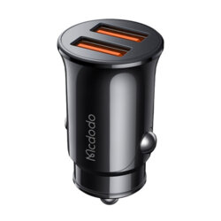 Incarcator auto bricheta 2x USB-A, Mcdodo, negru, CC-6602