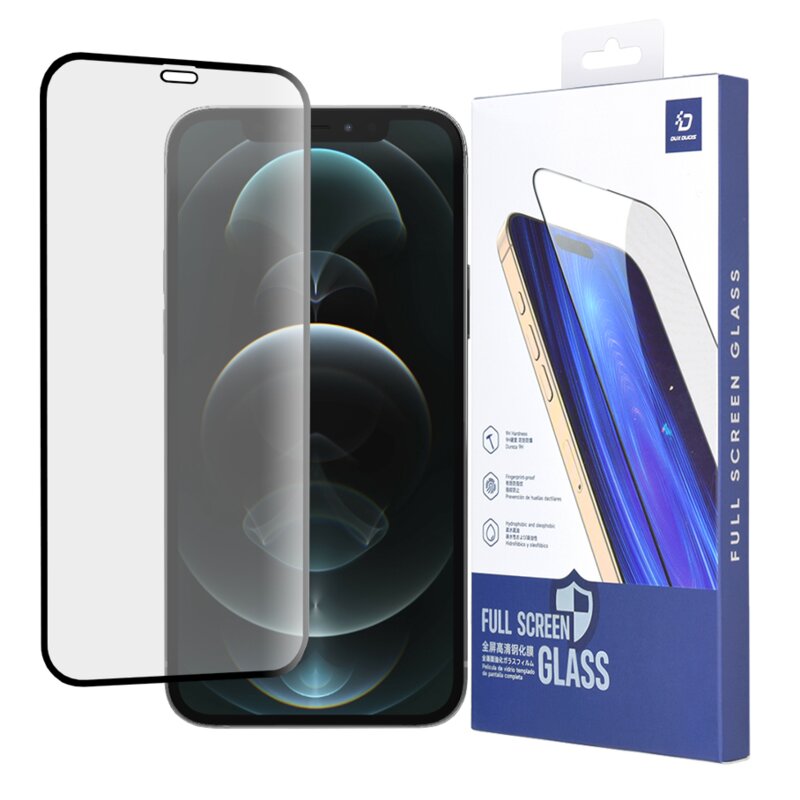 Folie Sticla iPhone 12 Pro Dux Ducis Tempered Glass - Negru
