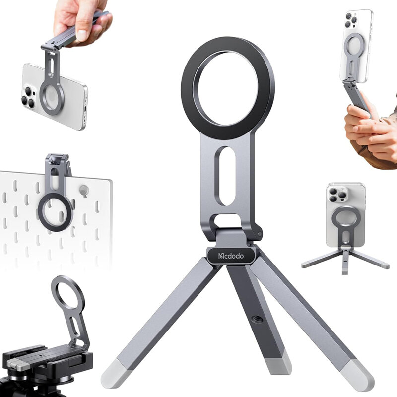 Suport magnetic telefon din aliaj aluminiu, Mcdodo TB-6210, gri