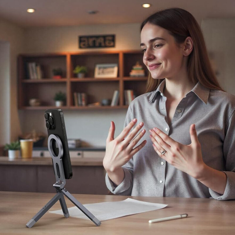 Suport magnetic telefon din aliaj aluminiu, Mcdodo TB-6210, gri