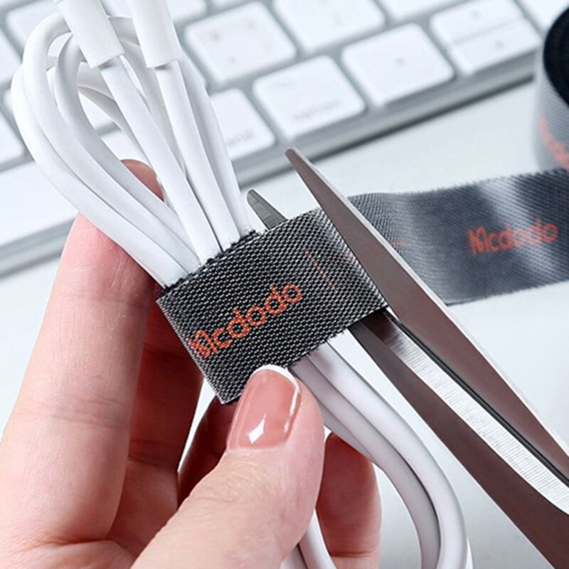 Banda organizare cabluri velcro, Mcdodo VS-0960, 1m, negru