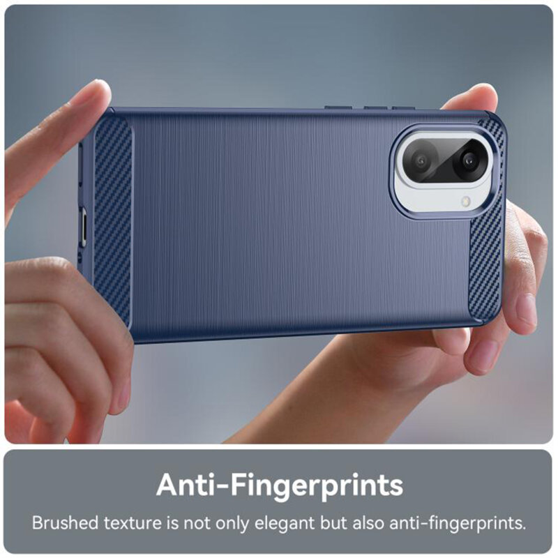Husa Honor X5c Plus Techsuit Carbon Silicone, albastru