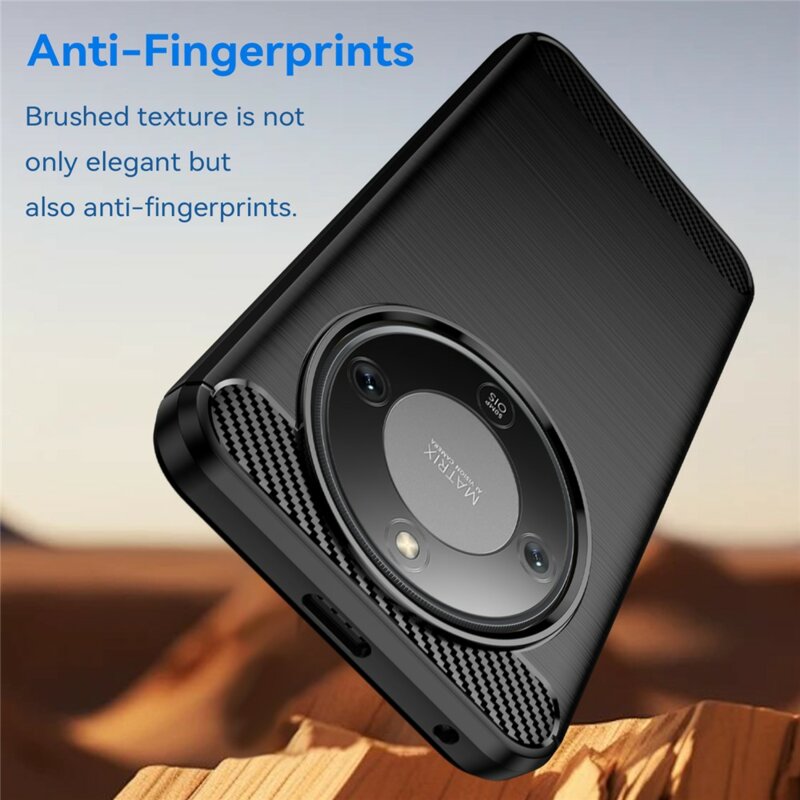 Husa Honor Magic8 Lite Techsuit Carbon Silicone, negru