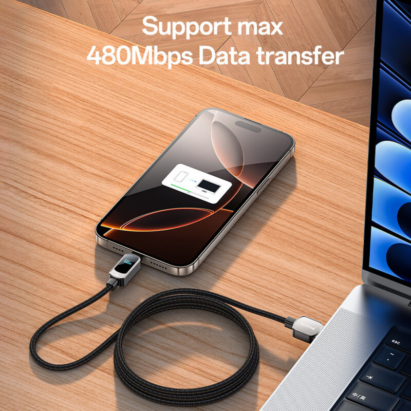 Cablu USB, tip C Fast Charge, 66W, 5A Yesido CA128C, 1.2m