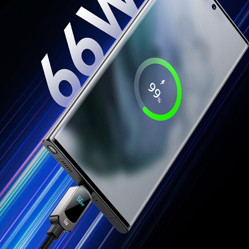 Cablu USB, tip C Fast Charge, 66W, 5A Yesido CA128C, 1.2m