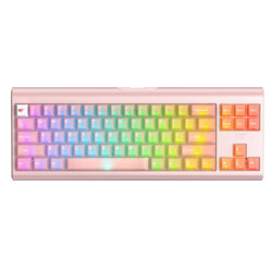 Tastatura gaming mecanica RGB Havit KB896L, 1.2m, roz