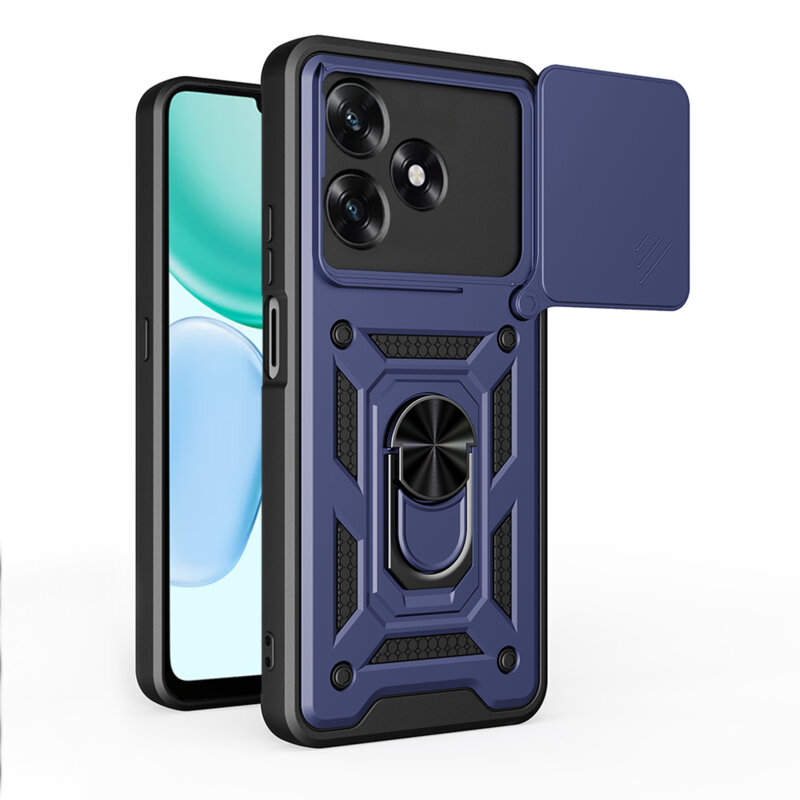 Husa Honor X5c Plus protectie camera Techsuit CamShield Series, albastru