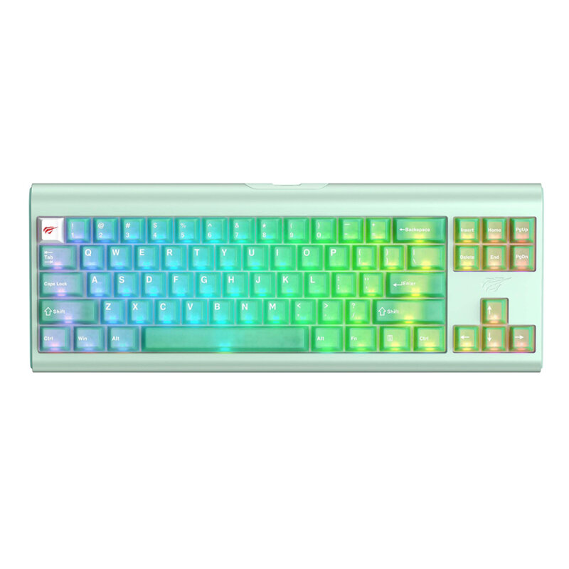 Tastatura gaming mecanica RGB Havit KB896L, 1.2m, verde